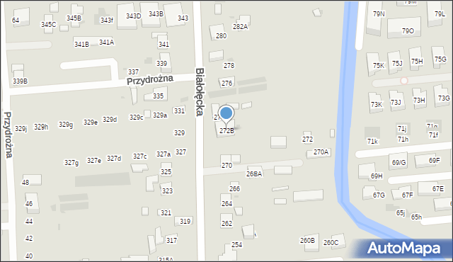 Warszawa, Białołęcka, 272B, mapa Warszawy