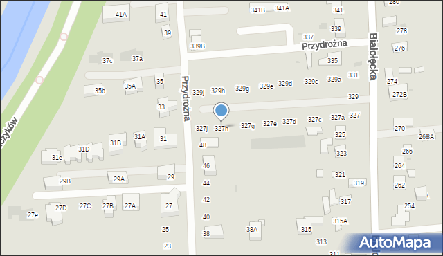 Warszawa, Białołęcka, 327h, mapa Warszawy