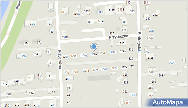 Warszawa, Białołęcka, 329e, mapa Warszawy