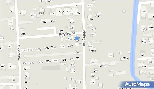 Warszawa, Białołęcka, 331, mapa Warszawy