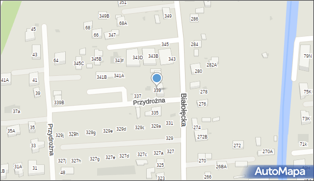 Warszawa, Białołęcka, 339, mapa Warszawy