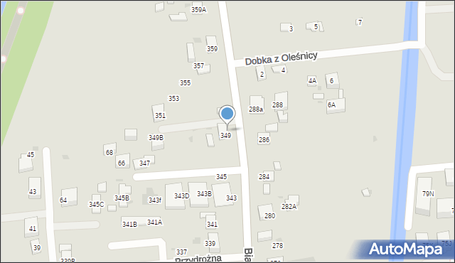 Warszawa, Białołęcka, 349A, mapa Warszawy