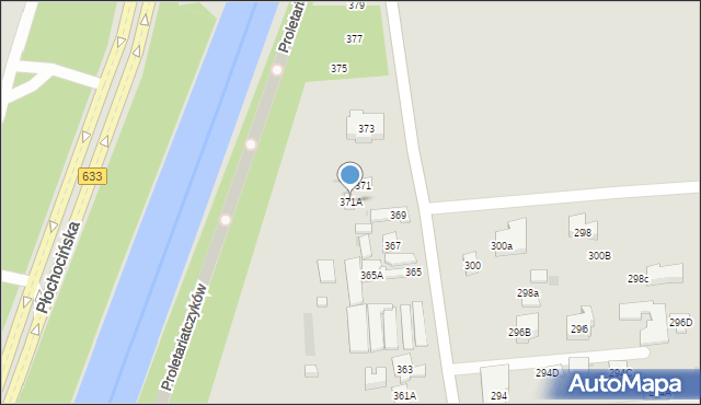 Warszawa, Białołęcka, 371A, mapa Warszawy