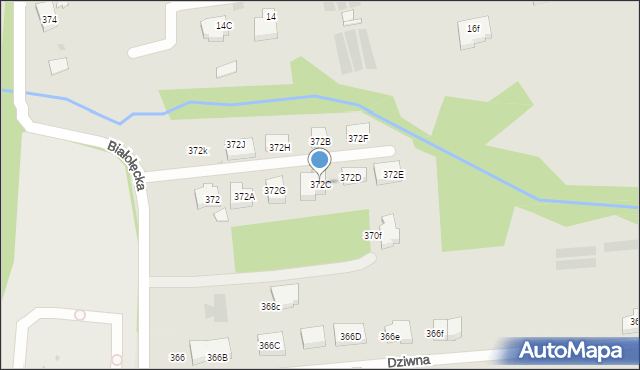 Warszawa, Białołęcka, 372C, mapa Warszawy