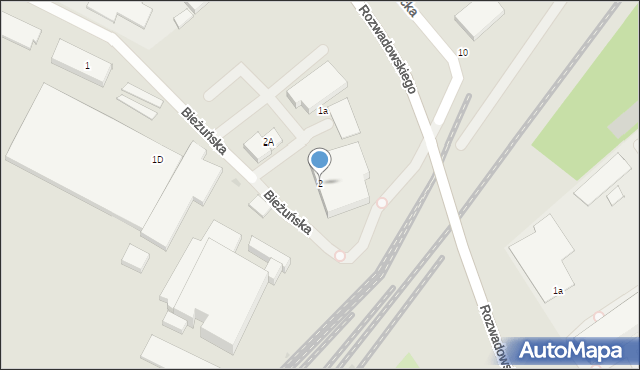Warszawa, Bieżuńska, 2, mapa Warszawy