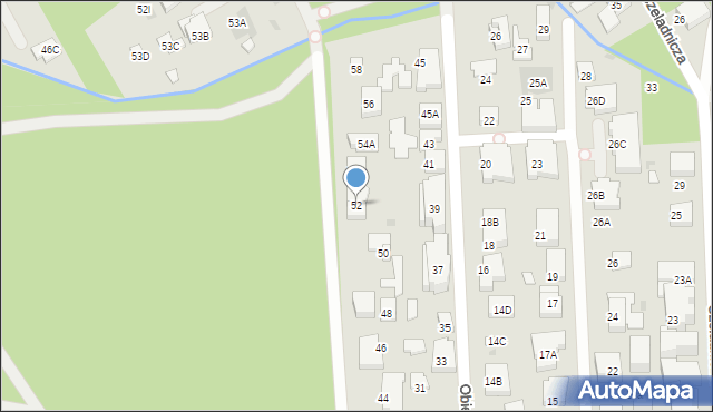 Warszawa, Bielszowicka, 52, mapa Warszawy