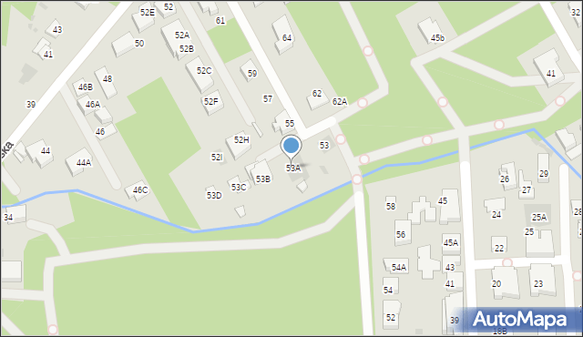 Warszawa, Bielszowicka, 53A, mapa Warszawy