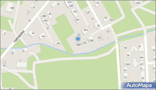 Warszawa, Bielszowicka, 53D, mapa Warszawy