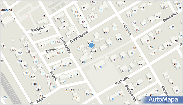 Warszawa, Biernacka, 3, mapa Warszawy