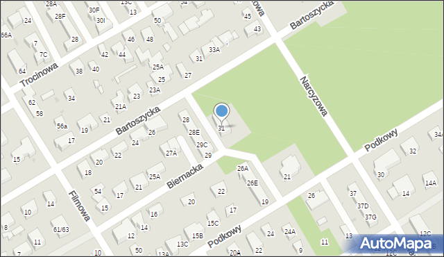 Warszawa, Biernacka, 31, mapa Warszawy