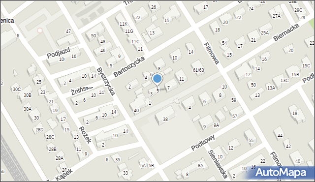 Warszawa, Biernacka, 5, mapa Warszawy