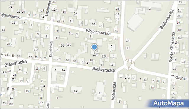 Wasilków, Białostocka, 10A, mapa Wasilków