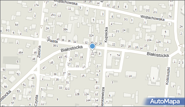 Wasilków, Białostocka, 11, mapa Wasilków