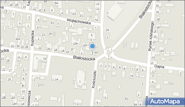 Wasilków, Białostocka, 2, mapa Wasilków