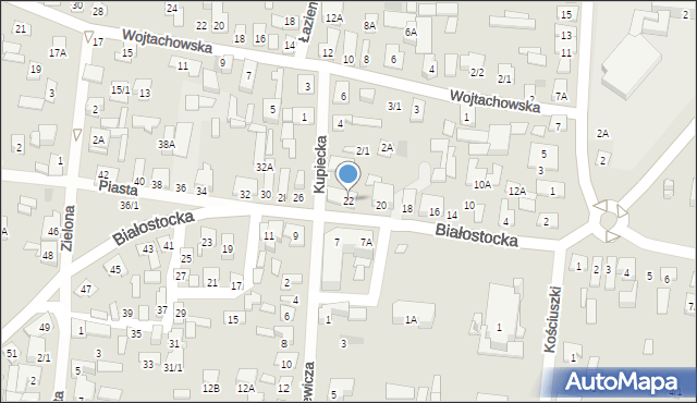 Wasilków, Białostocka, 22, mapa Wasilków