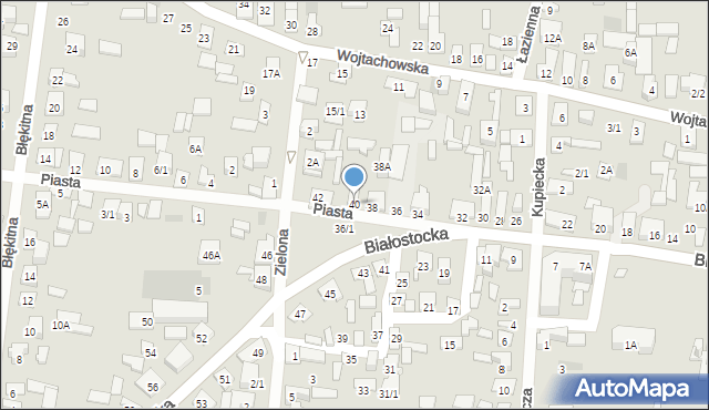 Wasilków, Białostocka, 40, mapa Wasilków