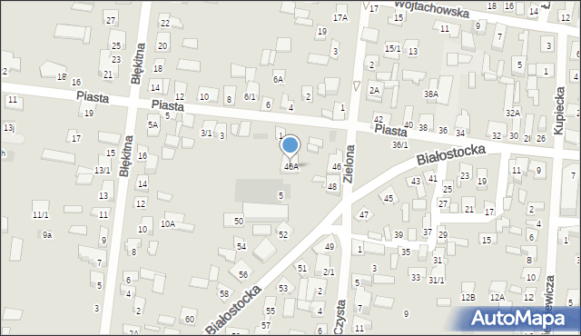 Wasilków, Białostocka, 46A, mapa Wasilków