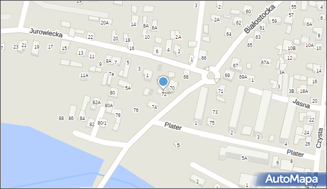 Wasilków, Białostocka, 72, mapa Wasilków