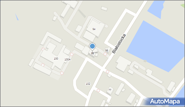 Wasilków, Białostocka, 98, mapa Wasilków