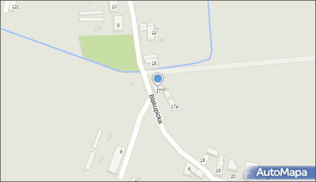 Wiązów, Biskupicka, 17, mapa Wiązów