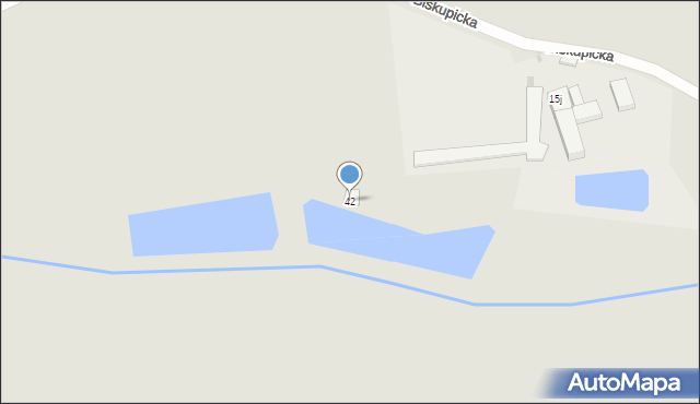 Wiązów, Biskupicka, 42, mapa Wiązów