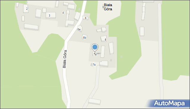 Wiele, Biała Góra, 7a, mapa Wiele