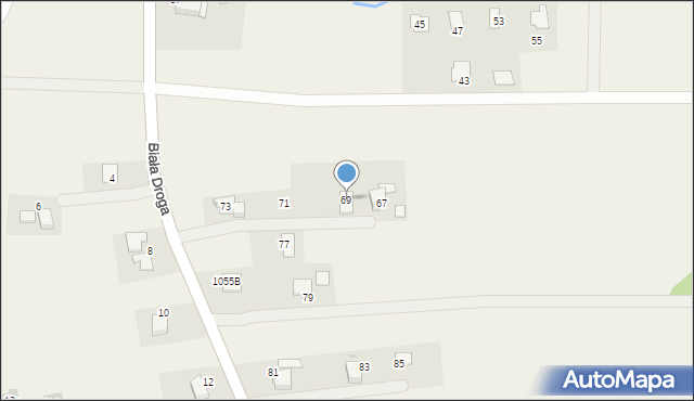 Wieprz, Biała Droga, 69, mapa Wieprz