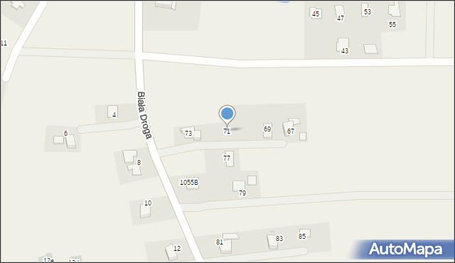 Wieprz, Biała Droga, 71, mapa Wieprz