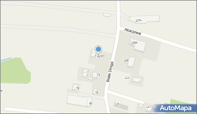 Wieprz, Biała Droga, 72, mapa Wieprz