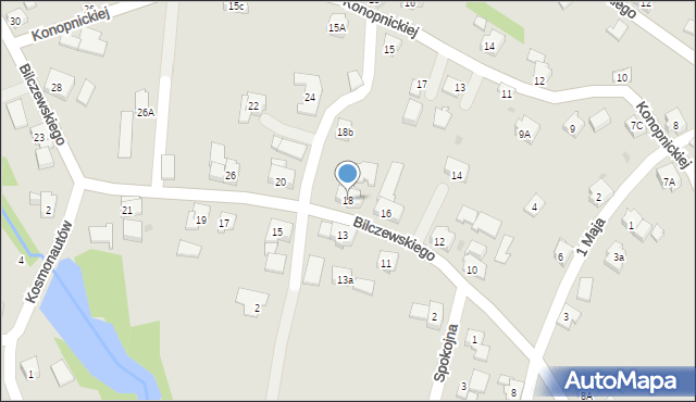 Wilamowice, Bilczewskiego Józefa, bł. abp., 18, mapa Wilamowice