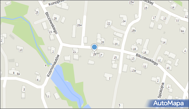 Wilamowice, Bilczewskiego Józefa, bł. abp., 19, mapa Wilamowice