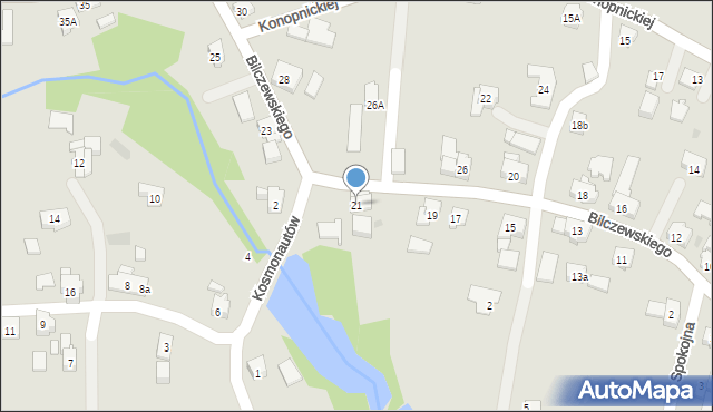 Wilamowice, Bilczewskiego Józefa, bł. abp., 21, mapa Wilamowice