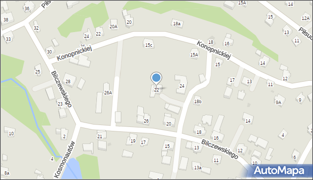 Wilamowice, Bilczewskiego Józefa, bł. abp., 22, mapa Wilamowice