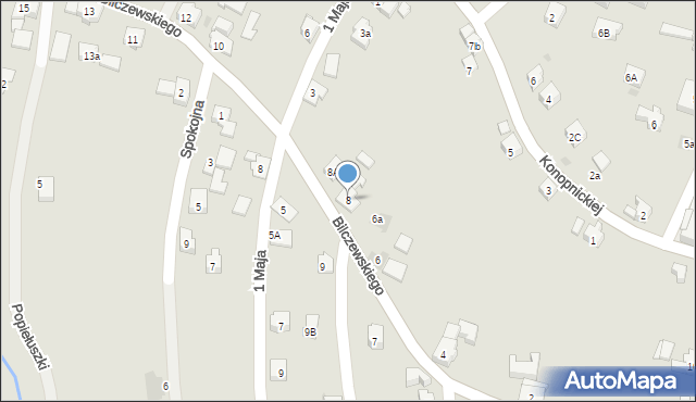 Wilamowice, Bilczewskiego Józefa, bł. abp., 8, mapa Wilamowice