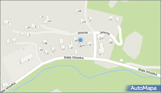 Wisła, Biała Wisełka, 18, mapa Wisła