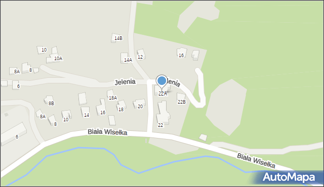 Wisła, Biała Wisełka, 22A, mapa Wisła