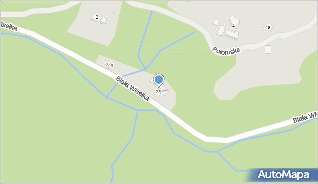 Wisła, Biała Wisełka, 22j, mapa Wisła