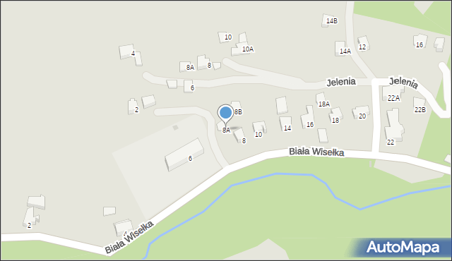 Wisła, Biała Wisełka, 8A, mapa Wisła