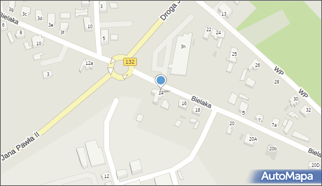 Witnica, Bielaka Józefa, ks., 14, mapa Witnica