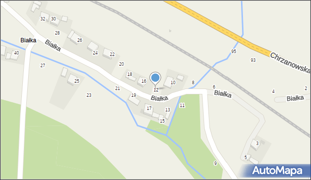 Wola Filipowska, Białka, 12, mapa Wola Filipowska