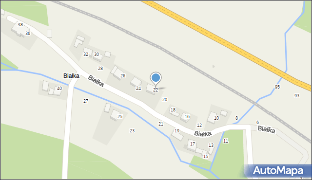 Wola Filipowska, Białka, 22, mapa Wola Filipowska