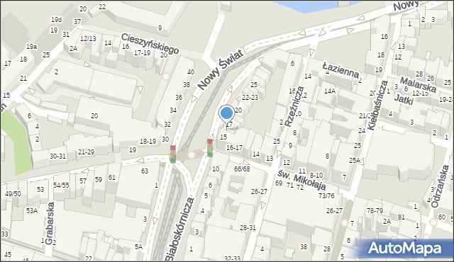 Wrocław, Białoskórnicza, 16, mapa Wrocławia