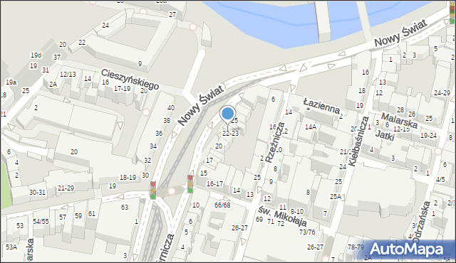 Wrocław, Białoskórnicza, 23, mapa Wrocławia