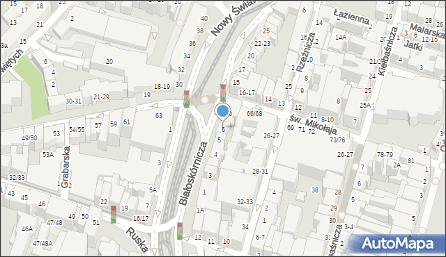 Wrocław, Białoskórnicza, 9, mapa Wrocławia