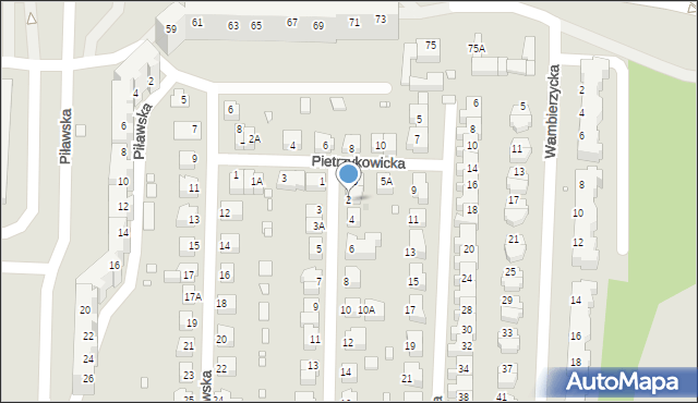 Wrocław, Bielawska, 2, mapa Wrocławia