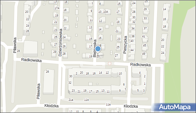 Wrocław, Bielawska, 20, mapa Wrocławia