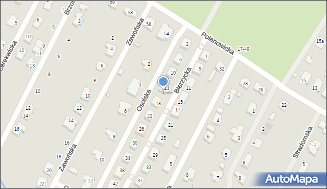 Wrocław, Bierzycka, 16, mapa Wrocławia