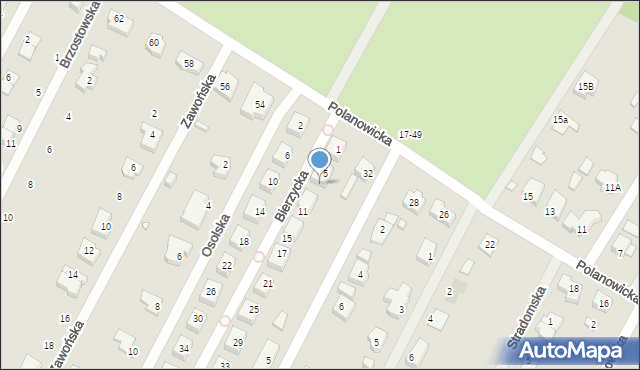 Wrocław, Bierzycka, 7, mapa Wrocławia