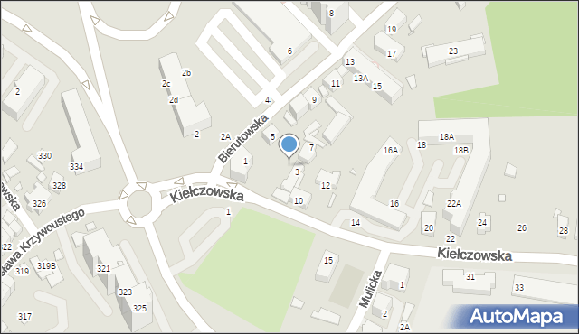 Wrocław, Bierutowska, 7A, mapa Wrocławia