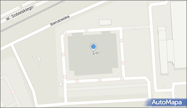 Wrocław, Bierutowska, 91, mapa Wrocławia